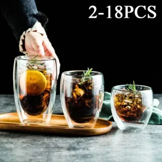 Double-Wall Glass Mug Set